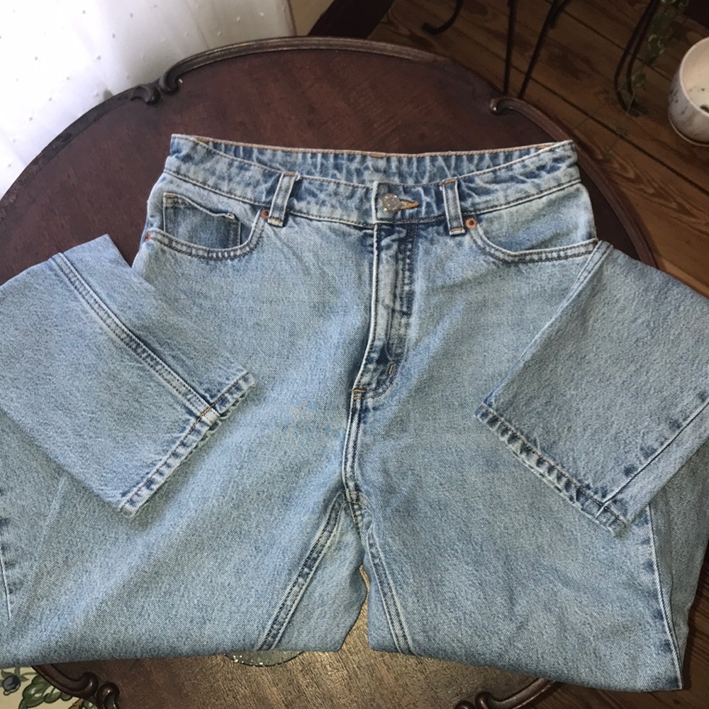 High Relaxed Monki light wash jeans